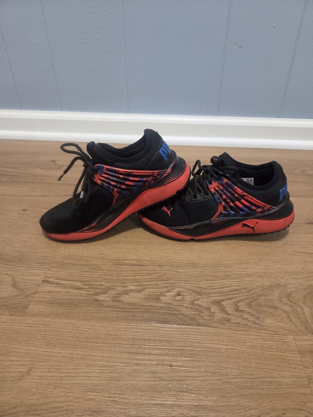 Puma Kid's Black and Red Performance Sneakers
